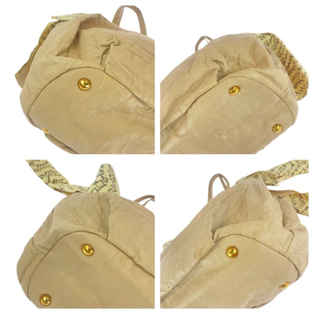 Prada Leather Python Ribbon Tote Bag - image 3